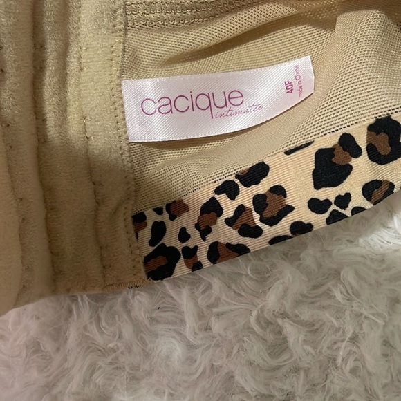 Cacique Brown and Black Leopard Print Wireless Bra - Picture 2 of 13